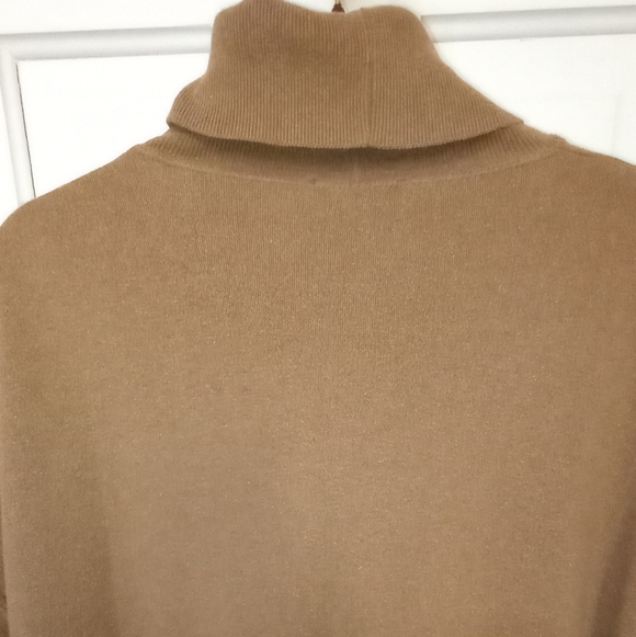 Joan Vass (2) Turtleneck Maxi Dress/100% Cotton Chocolate Brown Dress - Picture 7 of 7
